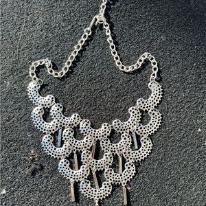 Vintage Sarah Coventry Silver Geometric Necklace